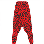 Red Leopard Print Hammer Pants