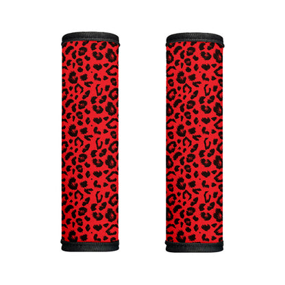 Red Leopard Print Handle Covers