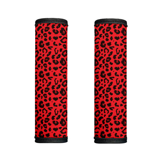 Red Leopard Print Handle Covers