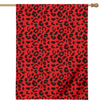 Red Leopard Print House Flag