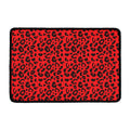 Red Leopard Print Kitchen Mat