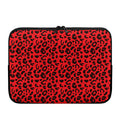 Red Leopard Print Laptop Sleeve