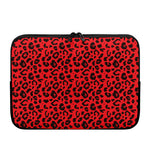 Red Leopard Print Laptop Sleeve