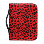 Red Leopard Print Leather Bible Cover