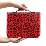 Red Leopard Print Leather Bible Cover