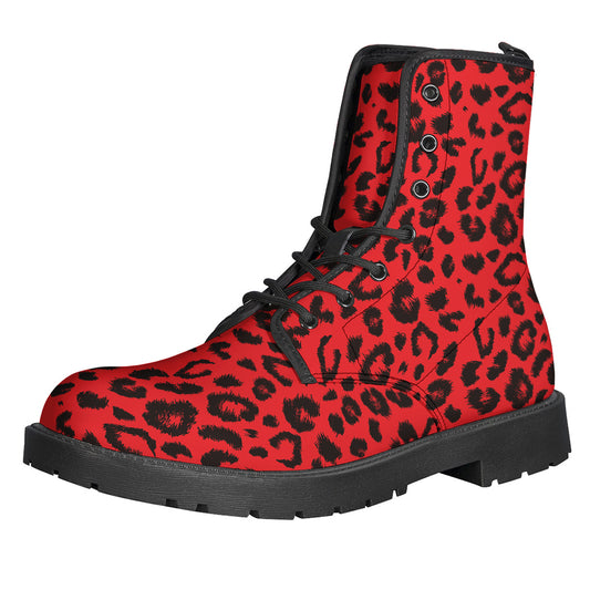 Red Leopard Print Backpack