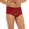 Red Leopard Print Men's Briefs