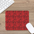 Red Leopard Print Mouse Pad