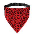 Red Leopard Print Over The Collar Dog Bandana