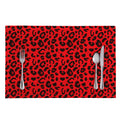 Red Leopard Print Placemat