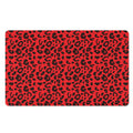 Red Leopard Print Polyester Doormat