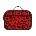 Red Leopard Print Portable Lunch Bag