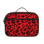 Red Leopard Print Portable Lunch Bag