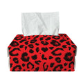 Red Leopard Print Rectangle Tissue Box Cover