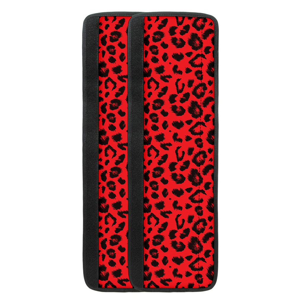 Red Leopard Print Refrigerator Handle Covers