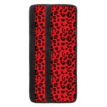 Red Leopard Print Refrigerator Handle Covers