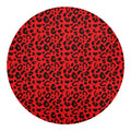 Red Leopard Print Round Blanket