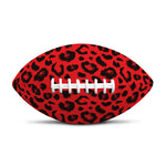 Red Leopard Print Rugby Ball