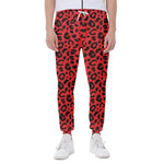 Red Leopard Print Scuba Joggers