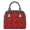 Red Leopard Print Shoulder Handbag