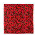 Red Leopard Print Silk Bandana