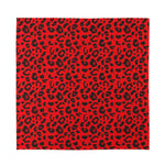 Red Leopard Print Silk Bandana
