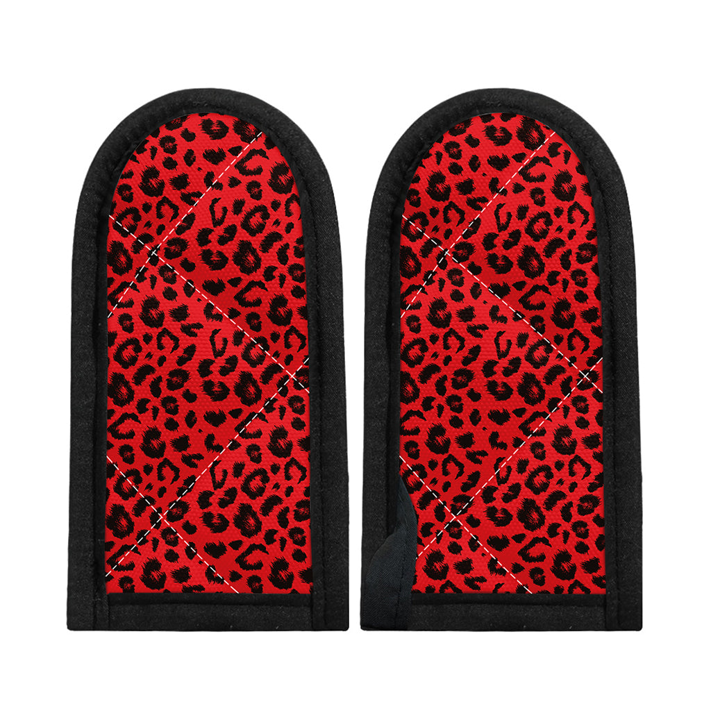 Red Leopard Print Skillet Handle Cover