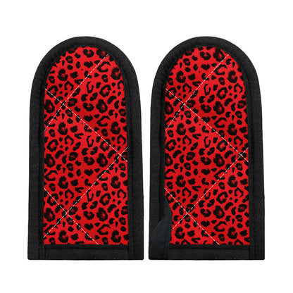 Red Leopard Print Skillet Handle Cover