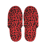 Red Leopard Print Slippers
