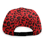 Red Leopard Print Snapback Cap
