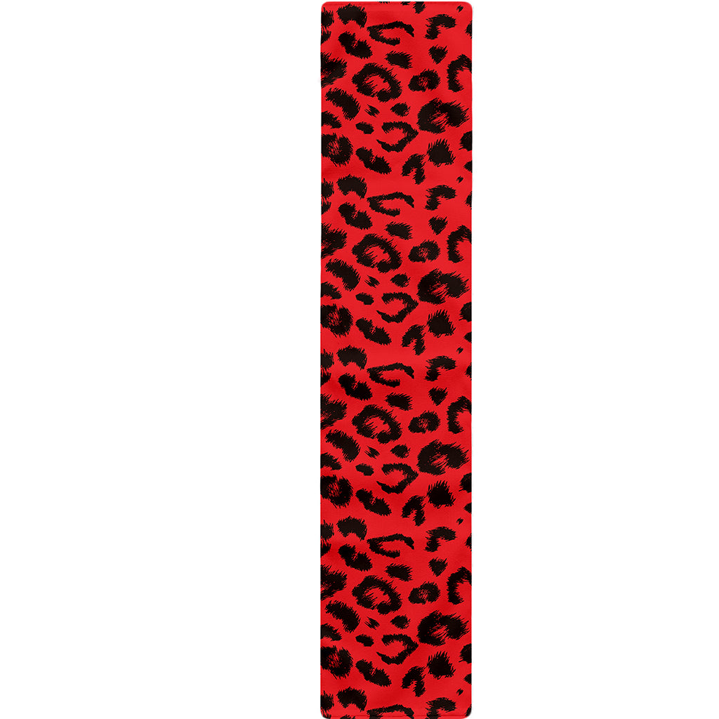 Red Leopard Print Table Runner