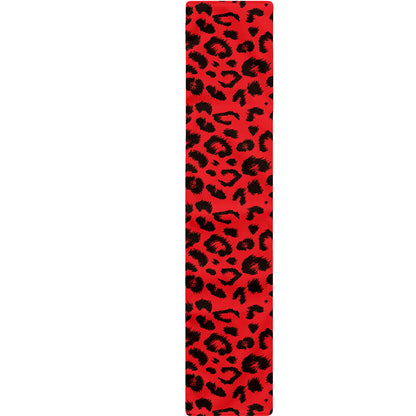 Red Leopard Print Table Runner