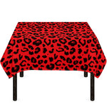 Red Leopard Print Tablecloth