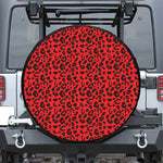 Red Leopard Print Tire Cover