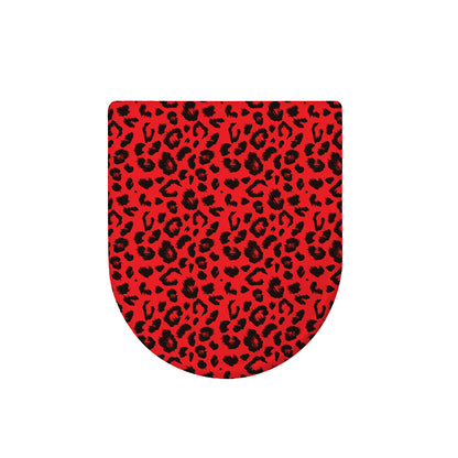 Red Leopard Print Toilet Lid Cover