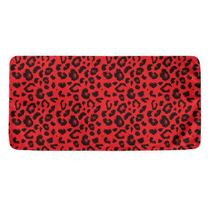 Red Leopard Print Towel