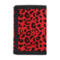 Red Leopard Print Trifold Wallet