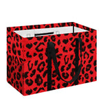 Red Leopard Print Utility Tote Bag