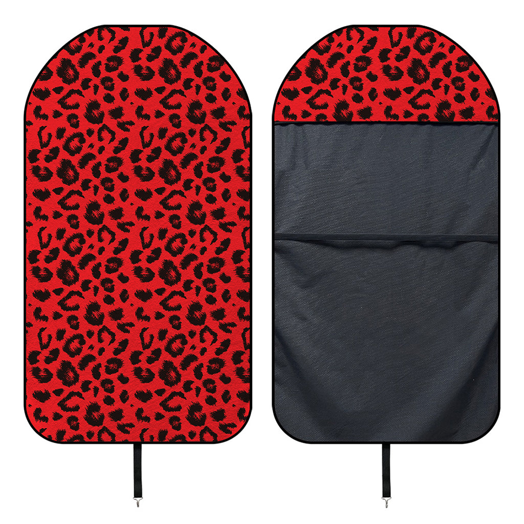 Red Leopard Print Waterproof Car Seat Cover