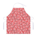 Red Lollipop Candy Pattern Print Adjustable Apron