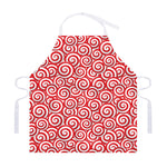 Red Lollipop Candy Pattern Print Adjustable Apron