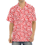 Red Lollipop Candy Pattern Print Aloha Shirt