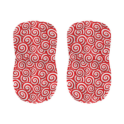 Red Lollipop Candy Pattern Print Bar Stool Covers