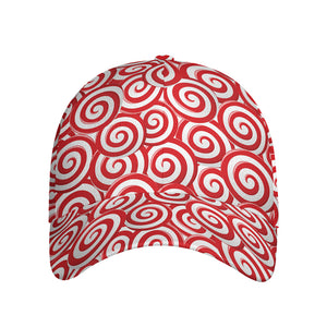 Red Lollipop Candy Pattern Print Baseball Cap