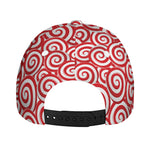 Red Lollipop Candy Pattern Print Baseball Cap