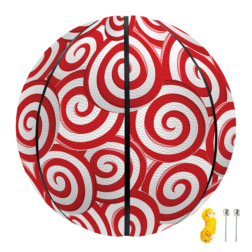 Red Lollipop Candy Pattern Print Basketball