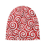 Red Lollipop Candy Pattern Print Beanie