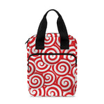 Red Lollipop Candy Pattern Print Bible Tote Bag