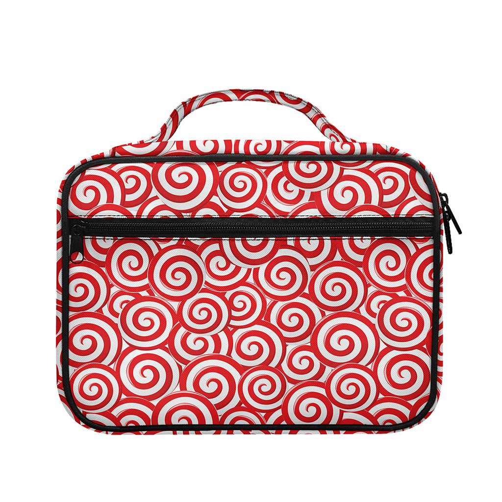 Red Lollipop Candy Pattern Print Briefcase Bible Bag