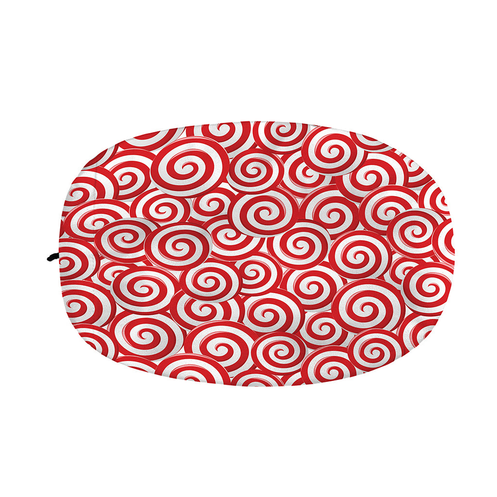 Red Lollipop Candy Pattern Print Car Side Mirror Covers